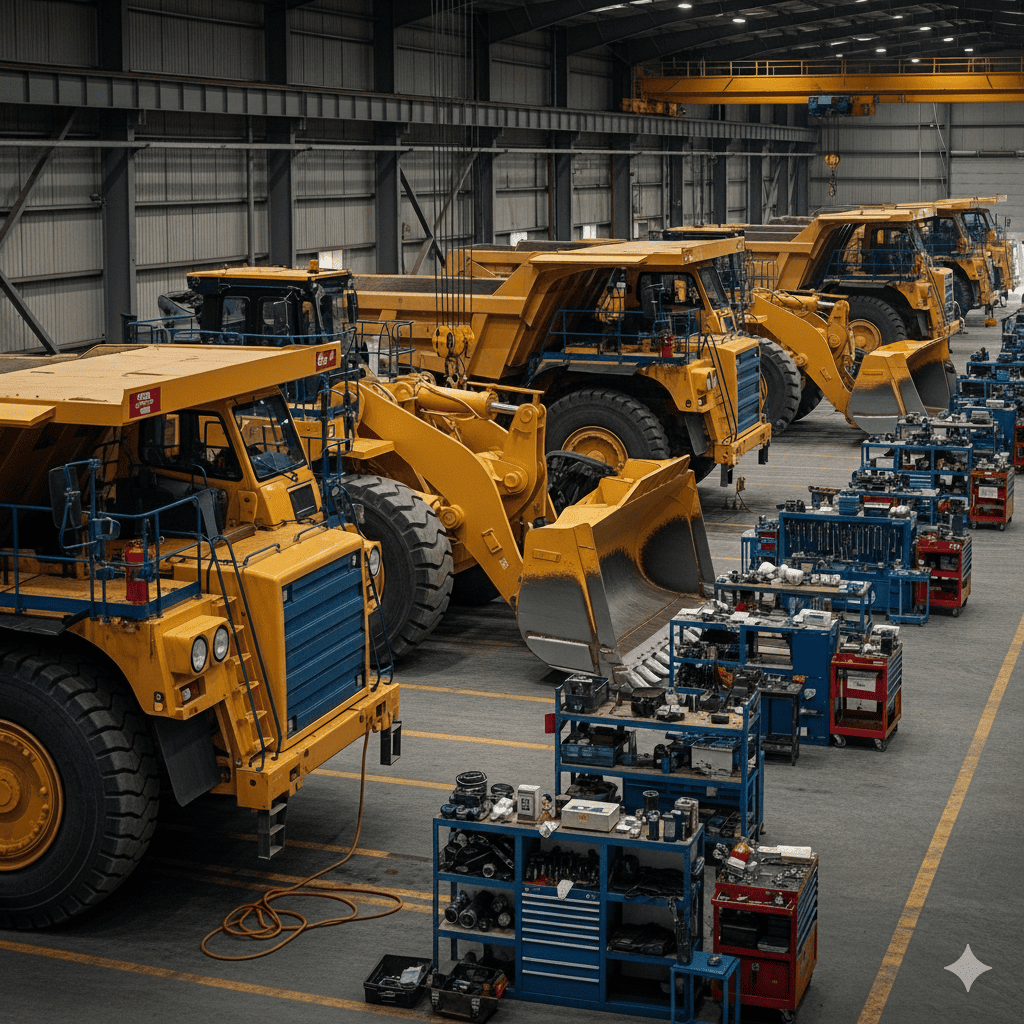 Factory with machinery